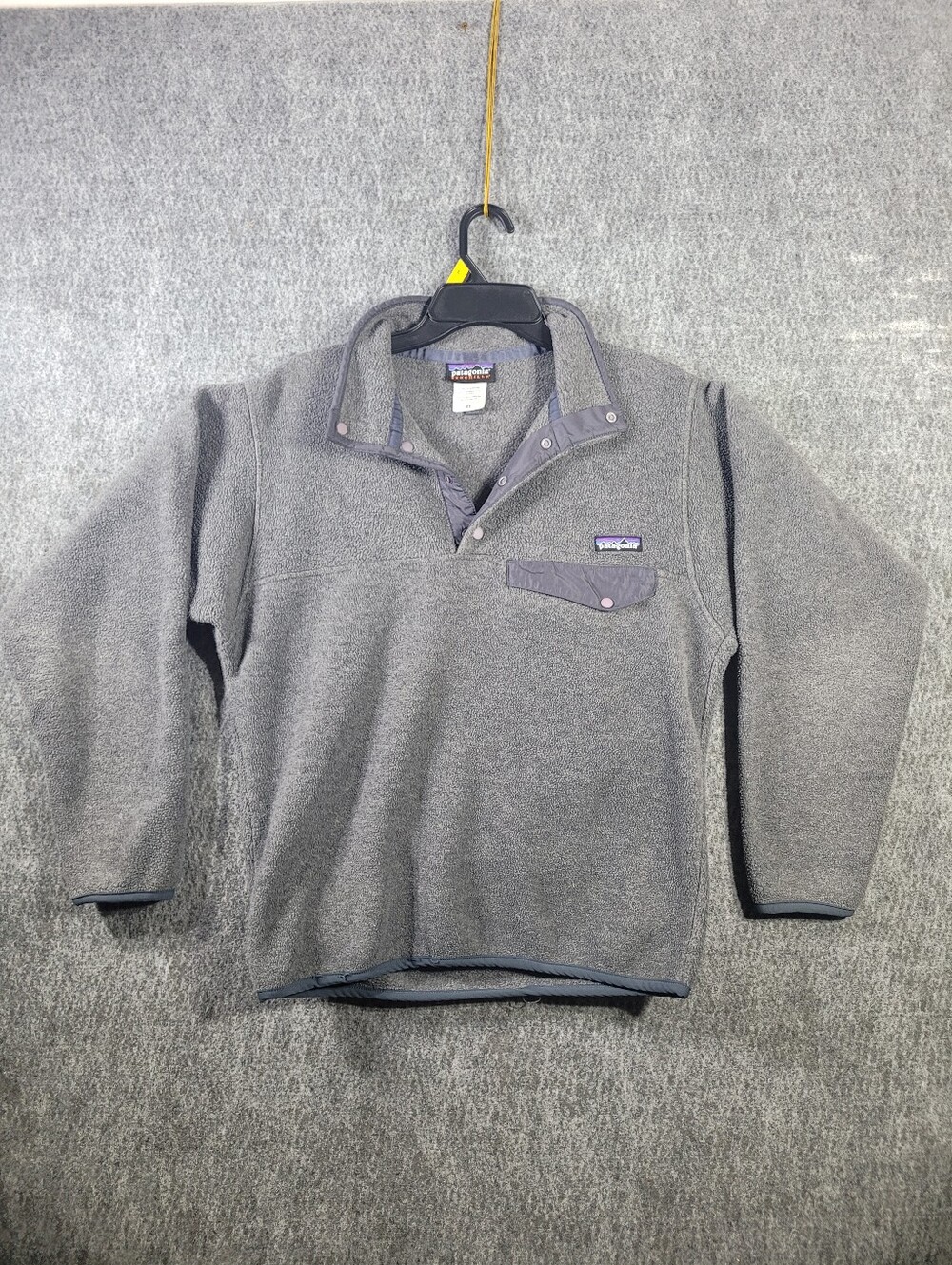 Patagonia Synchilla Snap-T Fleece Pullover Jacket Gray Mock Neck Mens Womens XS